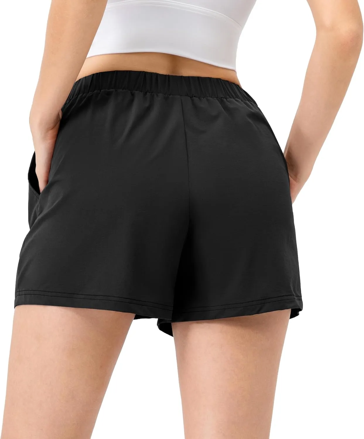 Athletic Shorts for Women High Waisted Workout Active Running Shorts Quick Dry Sports Yoga Gym Shorts