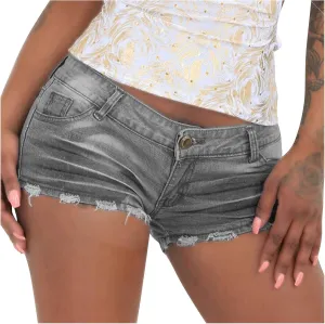 Black Denim Shorts for Women High Waisted Fashionable Solid Stretchable Vintage Jean Shorts with Pockets Frayed Raw Hem Slim Shorts Womens Shorts for Summer