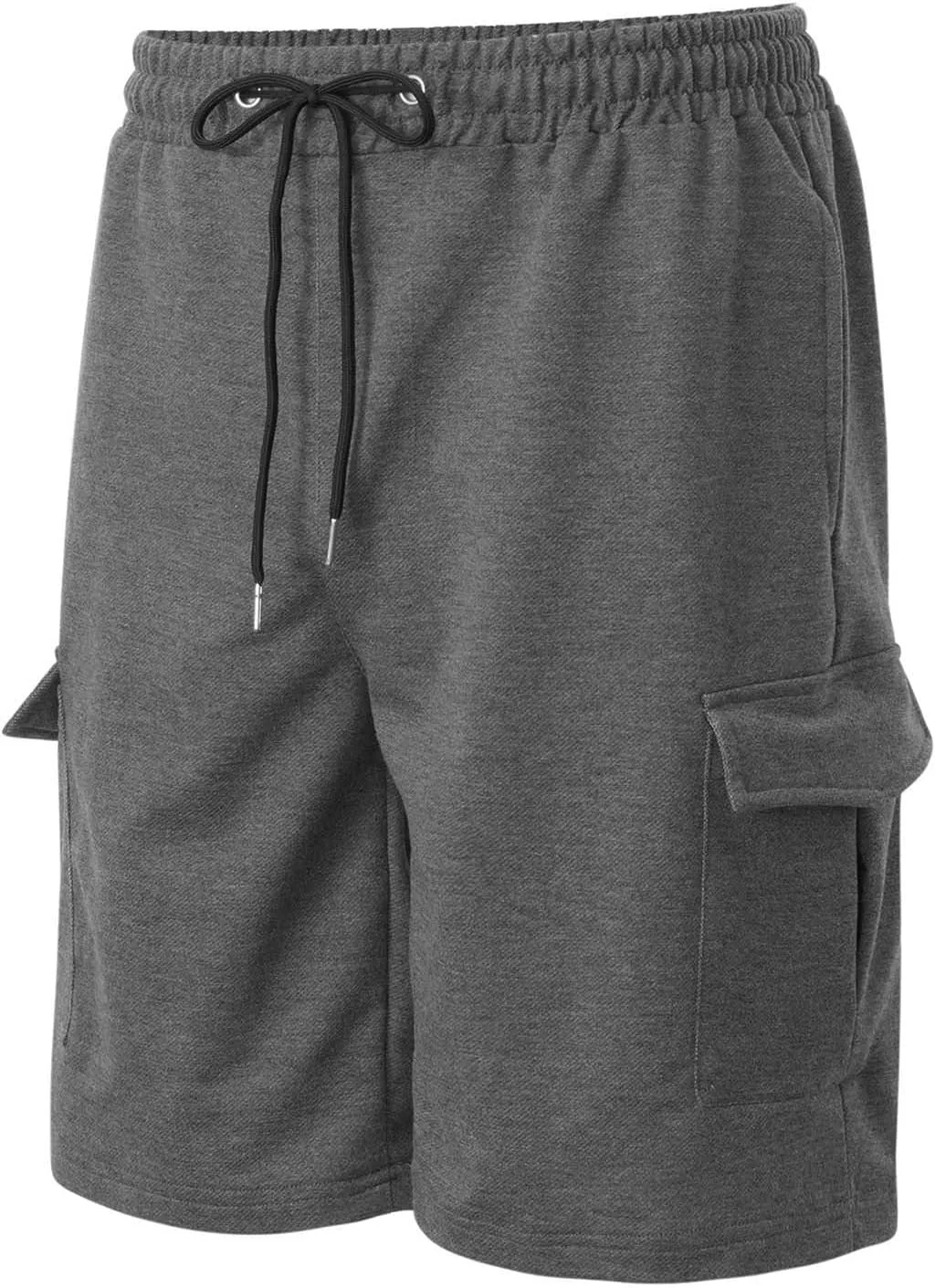 Casual Short Joggers for Men Loose Fit Multi Pocket Athletic Work Shorts Elastic Waist Drawstrings Casual Workout Sweat Short