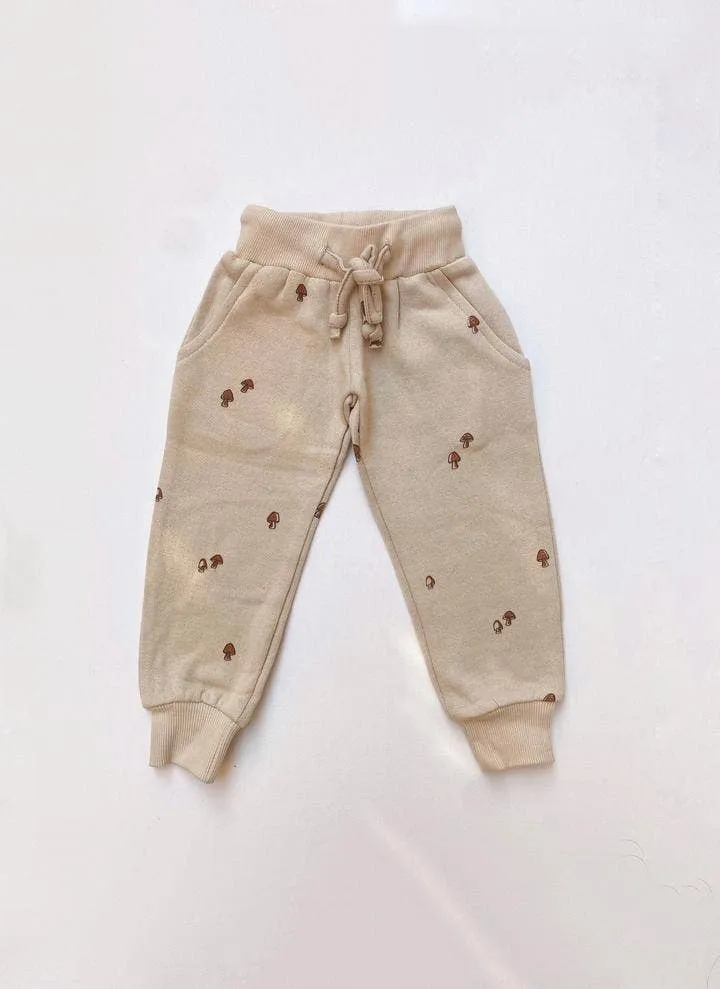 Fleece Joggers - Mini Mushrooms