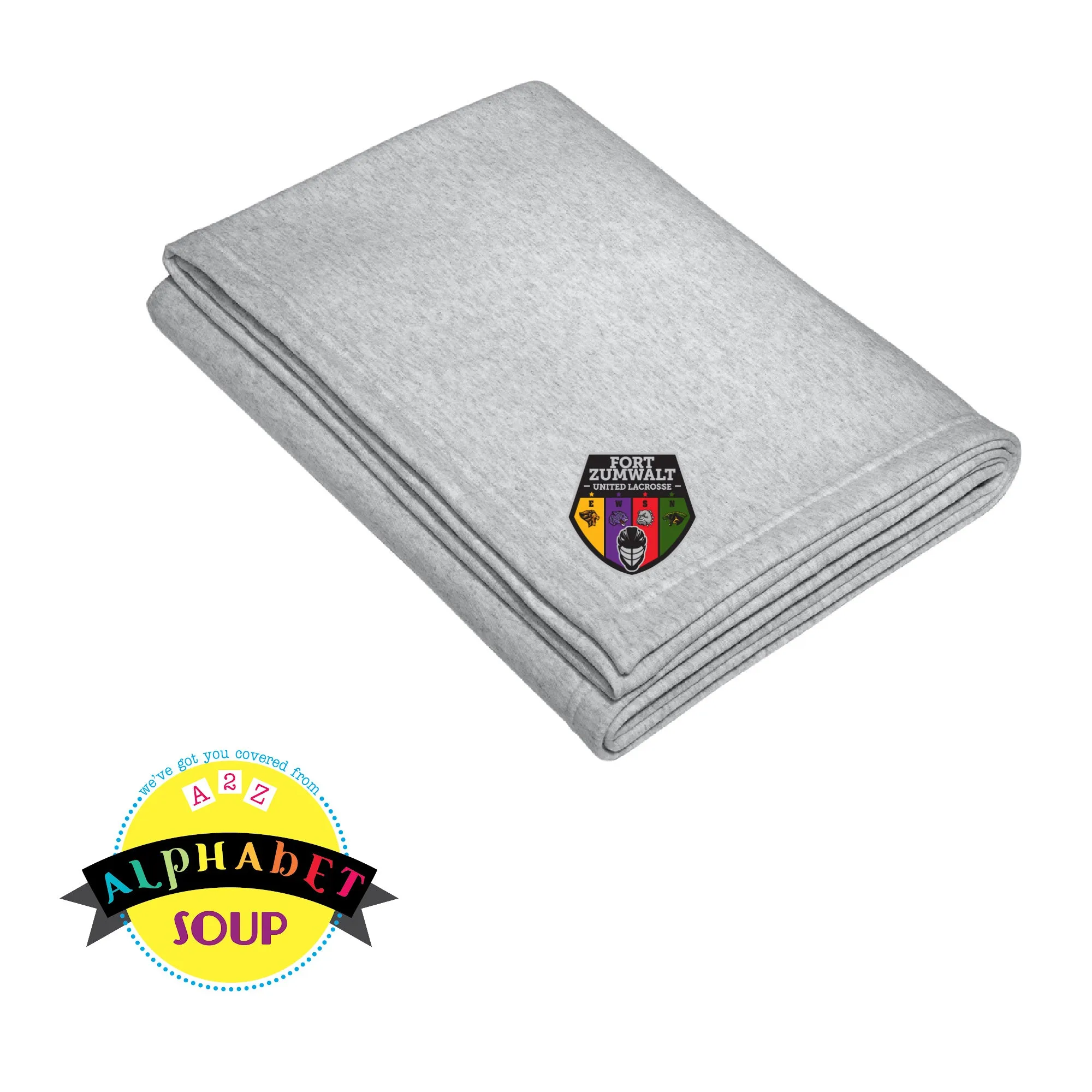 FZ United BOYS Lacrosse Logo Fleece Sweatshirt Blanket