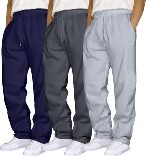 JiXiang Mens Sweatpants Casual Lounge Pants 3 Pack Sweatpants Loose Elastic Waist Drawstring Jogger Sport Baggy Sweat Pants