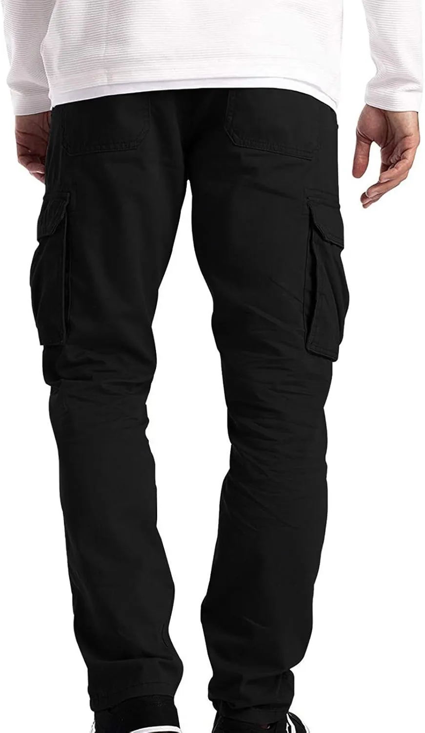 LCMTWX Mens Sweatpants Multi-Pocket Color Pants Casual Joggers Leggings Men's Pants Running Work Pants