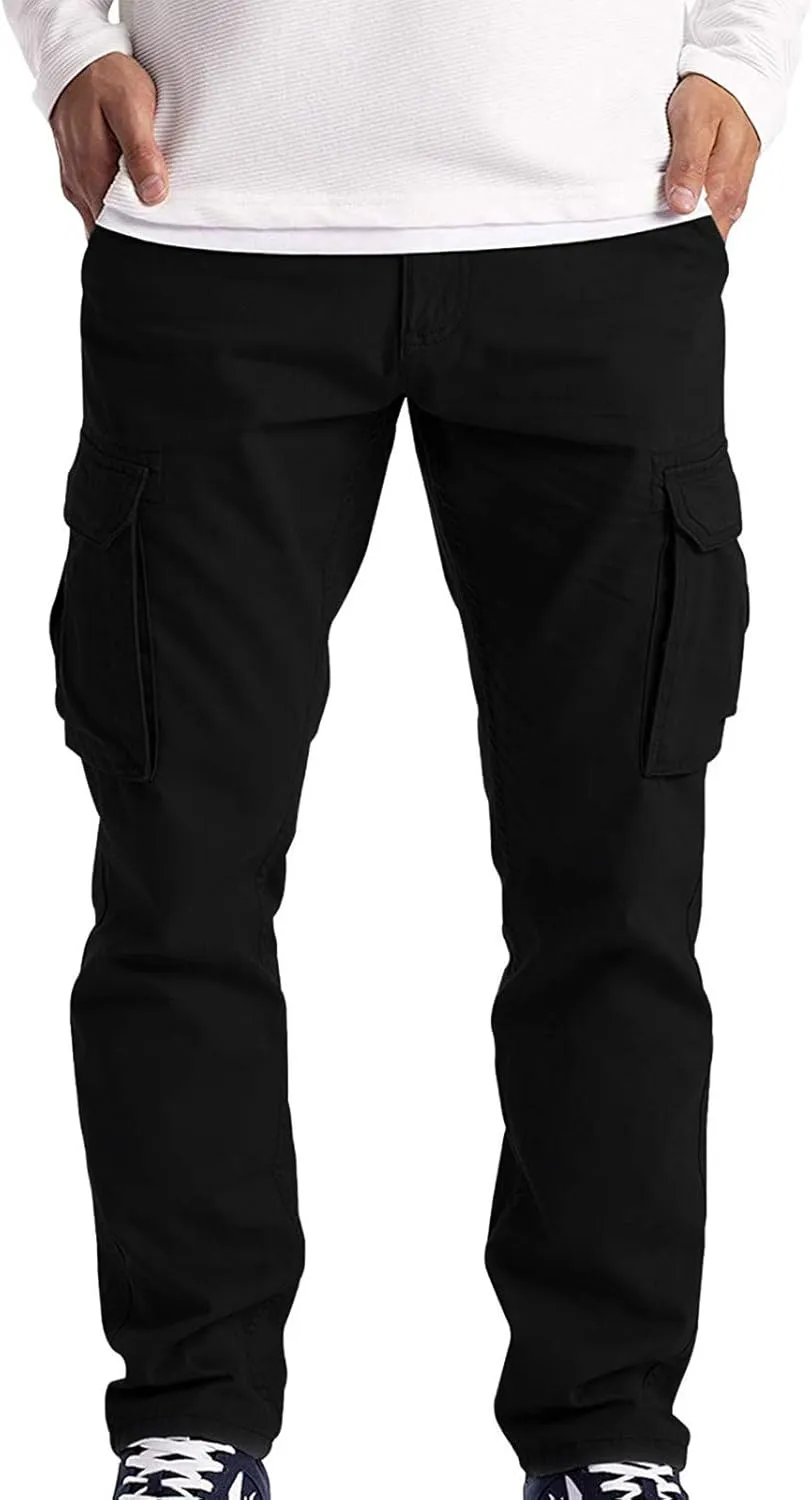 LCMTWX Mens Sweatpants Multi-Pocket Color Pants Casual Joggers Leggings Men's Pants Running Work Pants