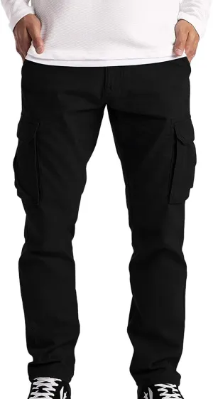 LCMTWX Mens Sweatpants Multi-Pocket Color Pants Casual Joggers Leggings Men's Pants Running Work Pants