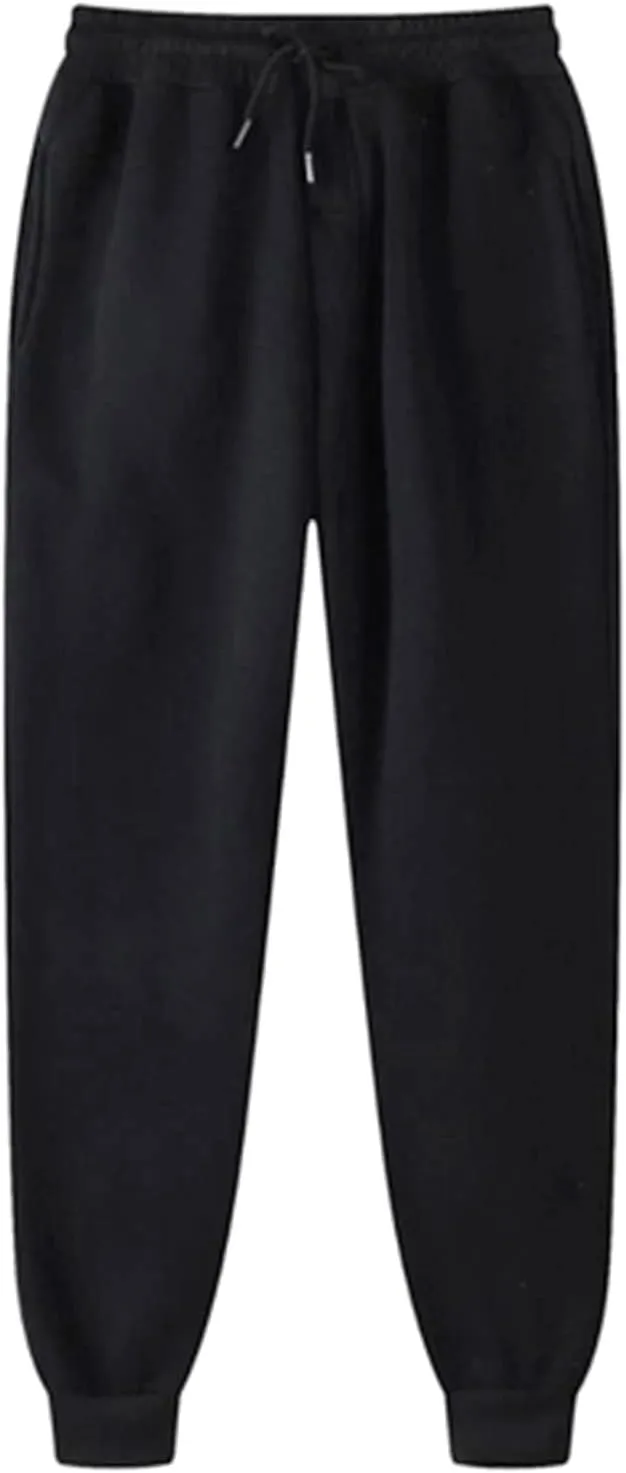 LRMQS Womens Joggers Pants Elastic Waisted Sweatpant with Pockets Casual Active Workout Running Sports Trousers
