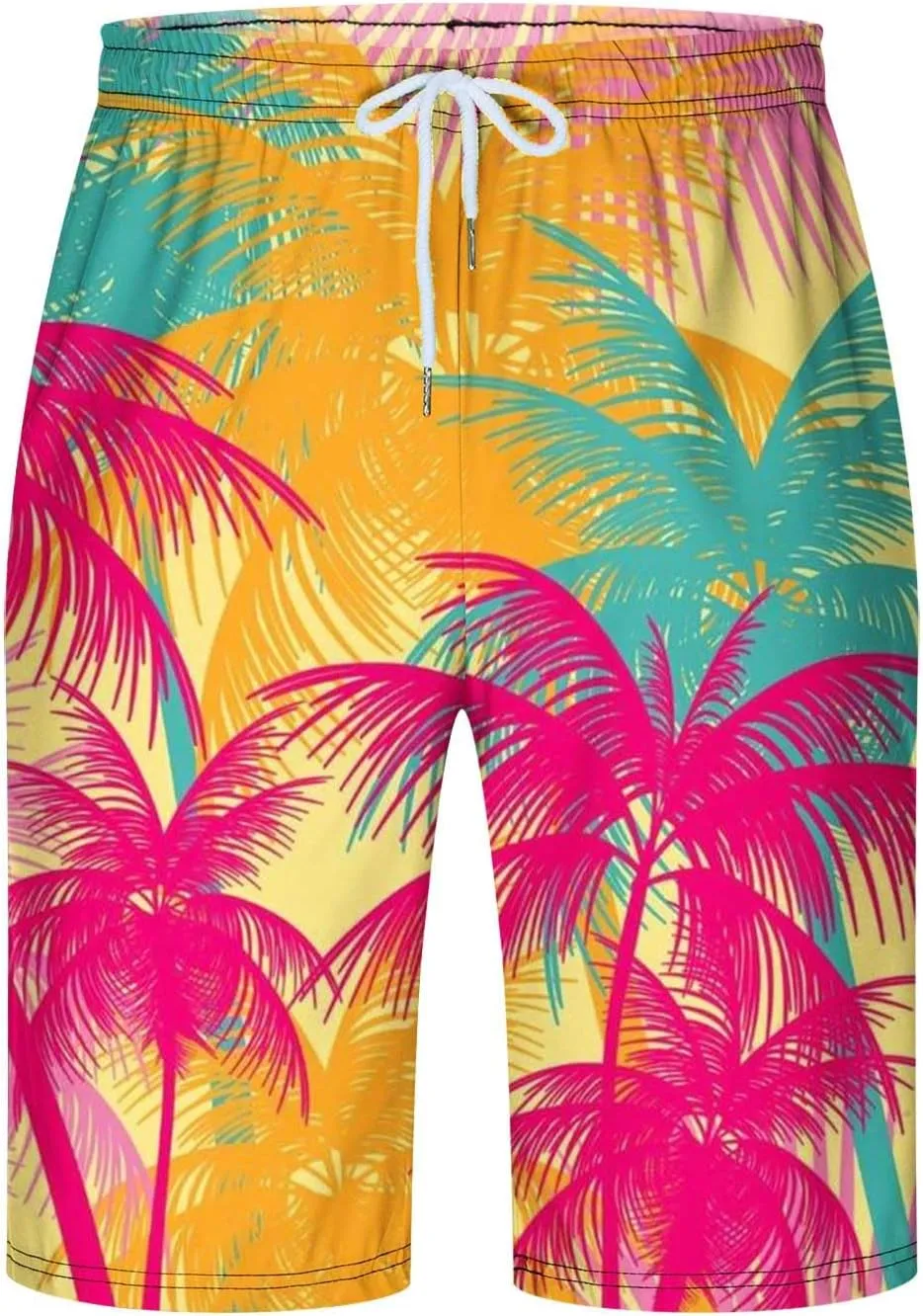 Mens Casual Beach Shorts Hawaiian Shorts Vacation Lounge Short Pants Pajama Shorts Quick Dry Workout Shorts