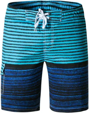 Mens Hawaiian Shorts Cotton Soft Fit Casual Shorts Fashion Beach Vacation Shorts Drawstring Elastic Waist Shorts