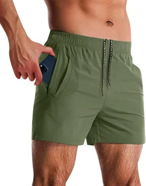 Mens Workout Athletic Shorts Inseam Quick Dry Running Shorts Lightweight Sports Gym Shorts with Pockets