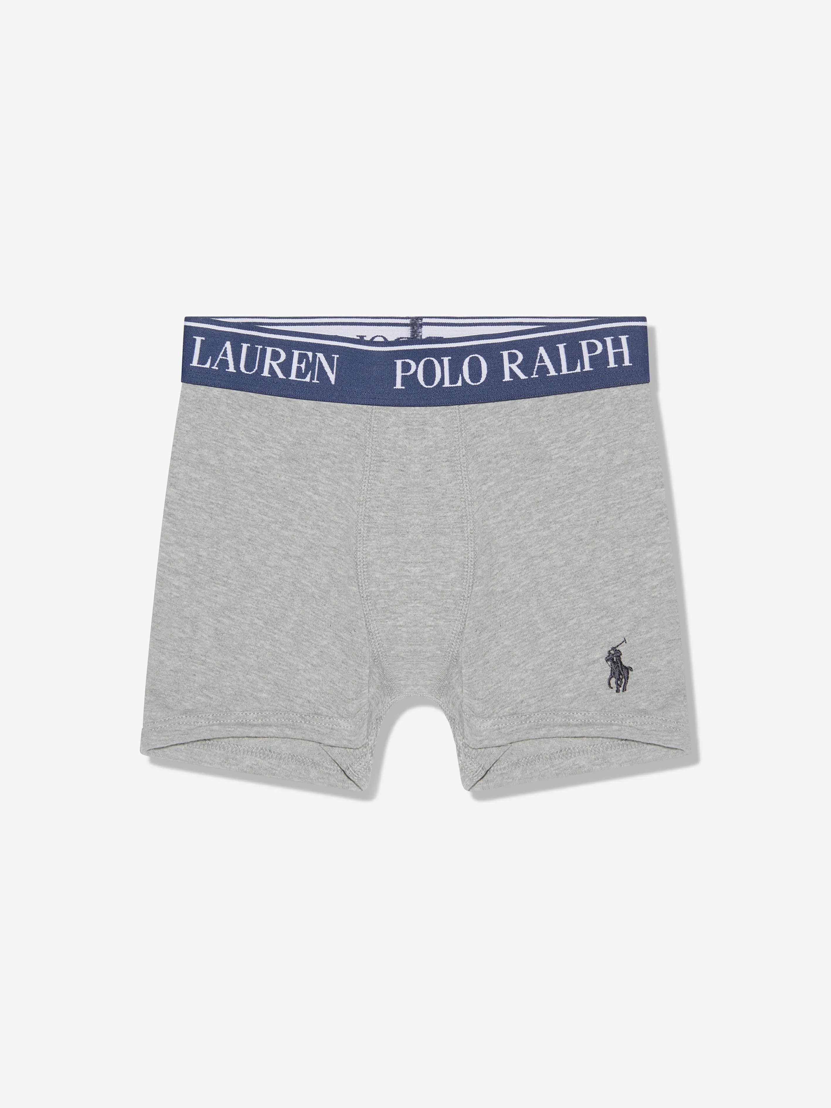 Ralph Lauren Boys 5 Pack Boxer Shorts Set in Grey