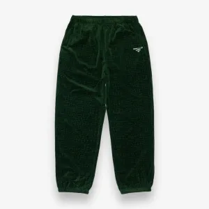 Sinclair Croc Velour Track Pants Green